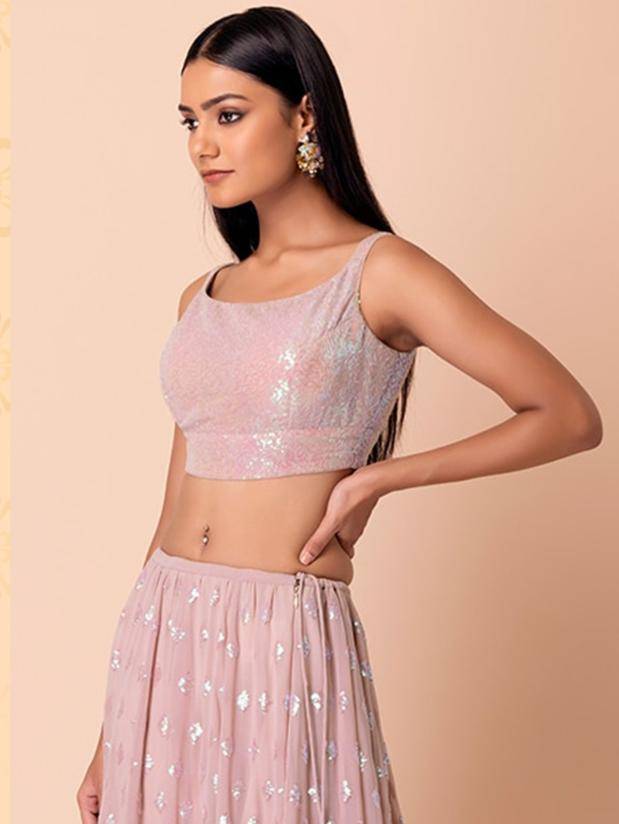 Zeel Clothing vol 27 georgette Pink Traditional lehenga choli in Kolkata